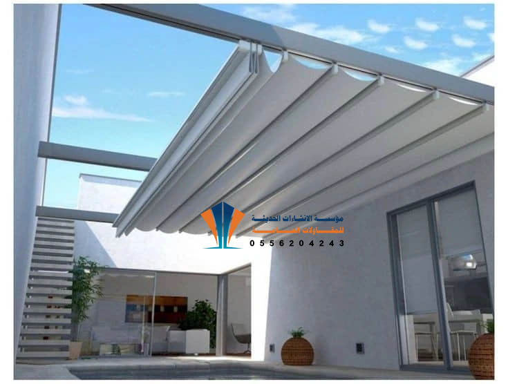 تركيب مظلات متحركة سحب يدوي